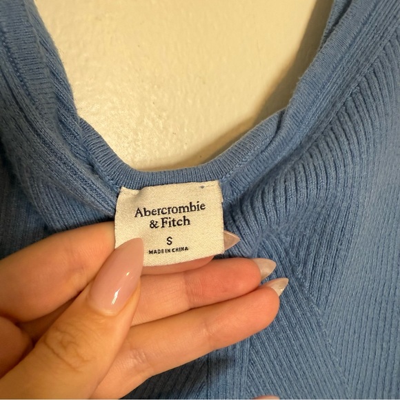 Abercrombie & Fitch | Blue Ribbed Bodysuit - Picture 4 of 5